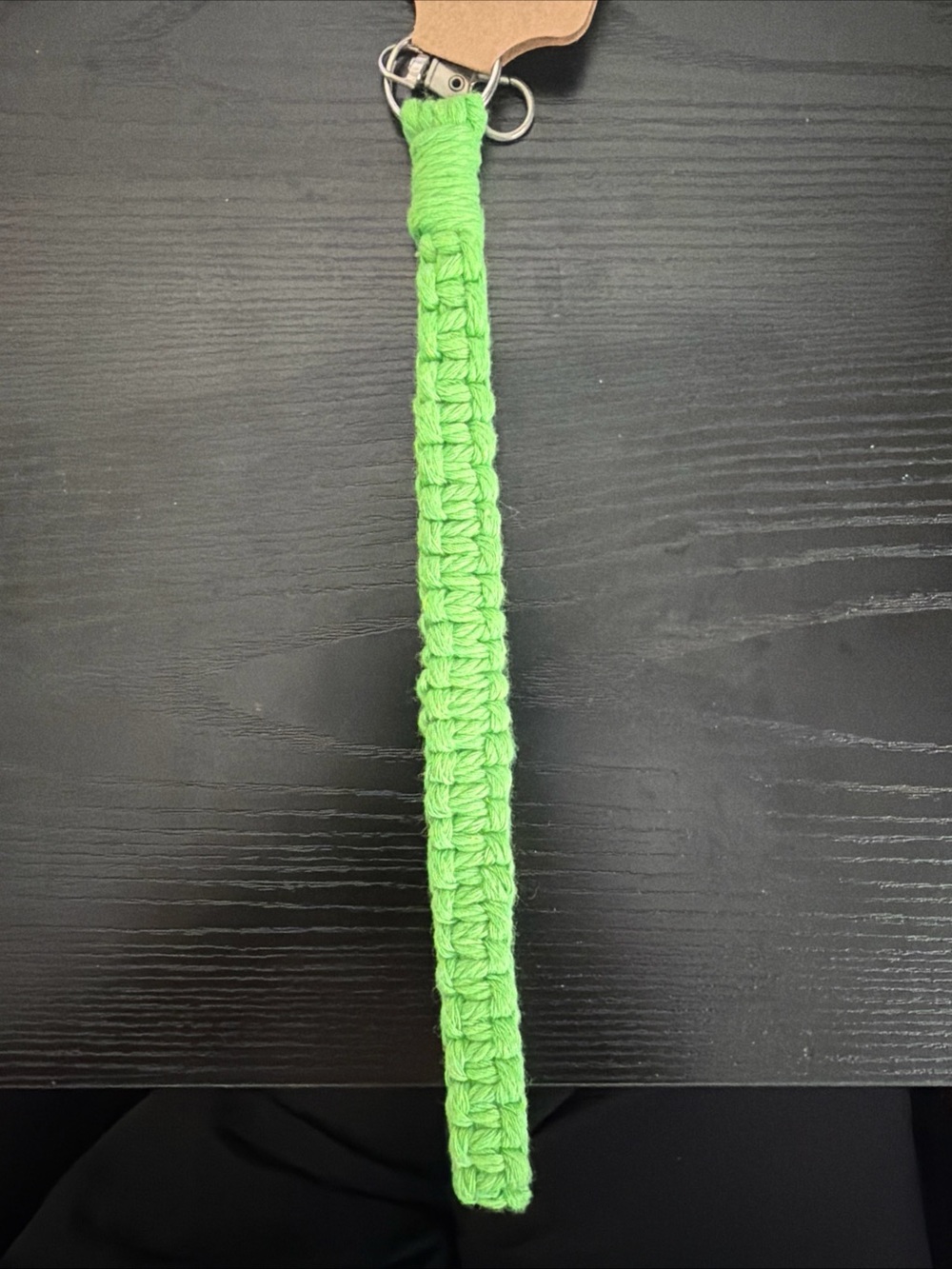 Woven Green Key Lanyard - Unbranded